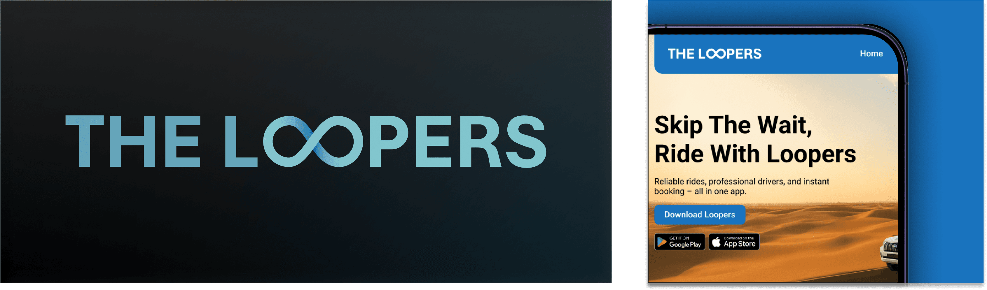 The Loopers branding banner