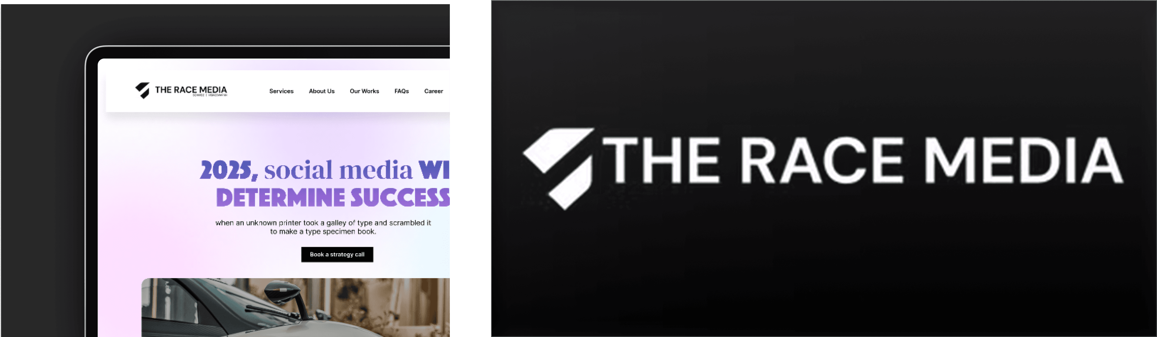 The Race Media branding banner