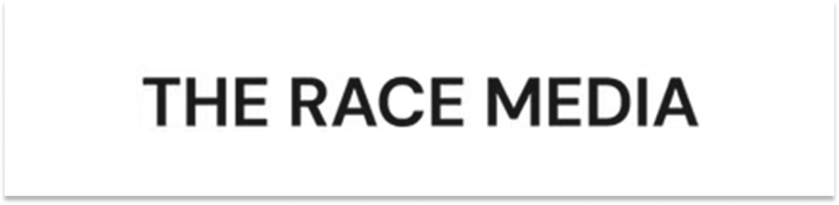 The Race Media branding top right