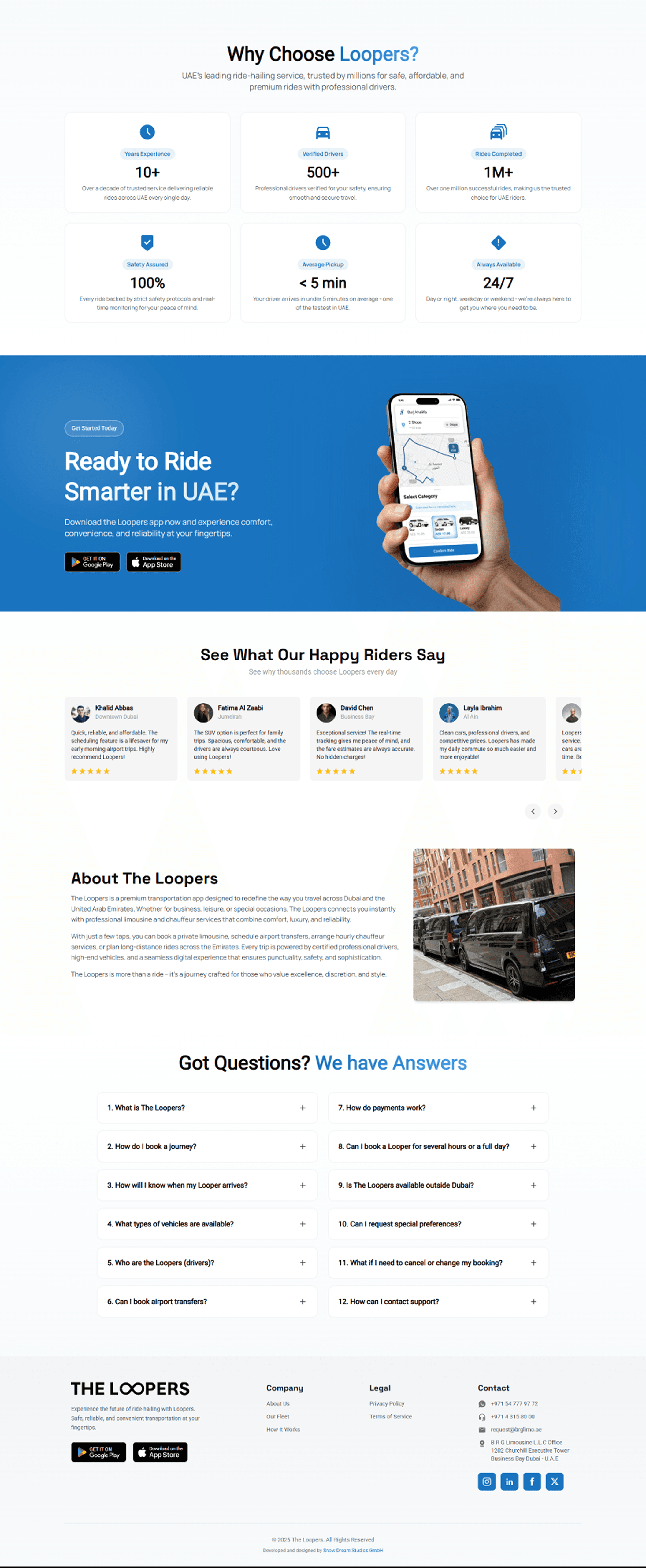 Landing page – right scroll