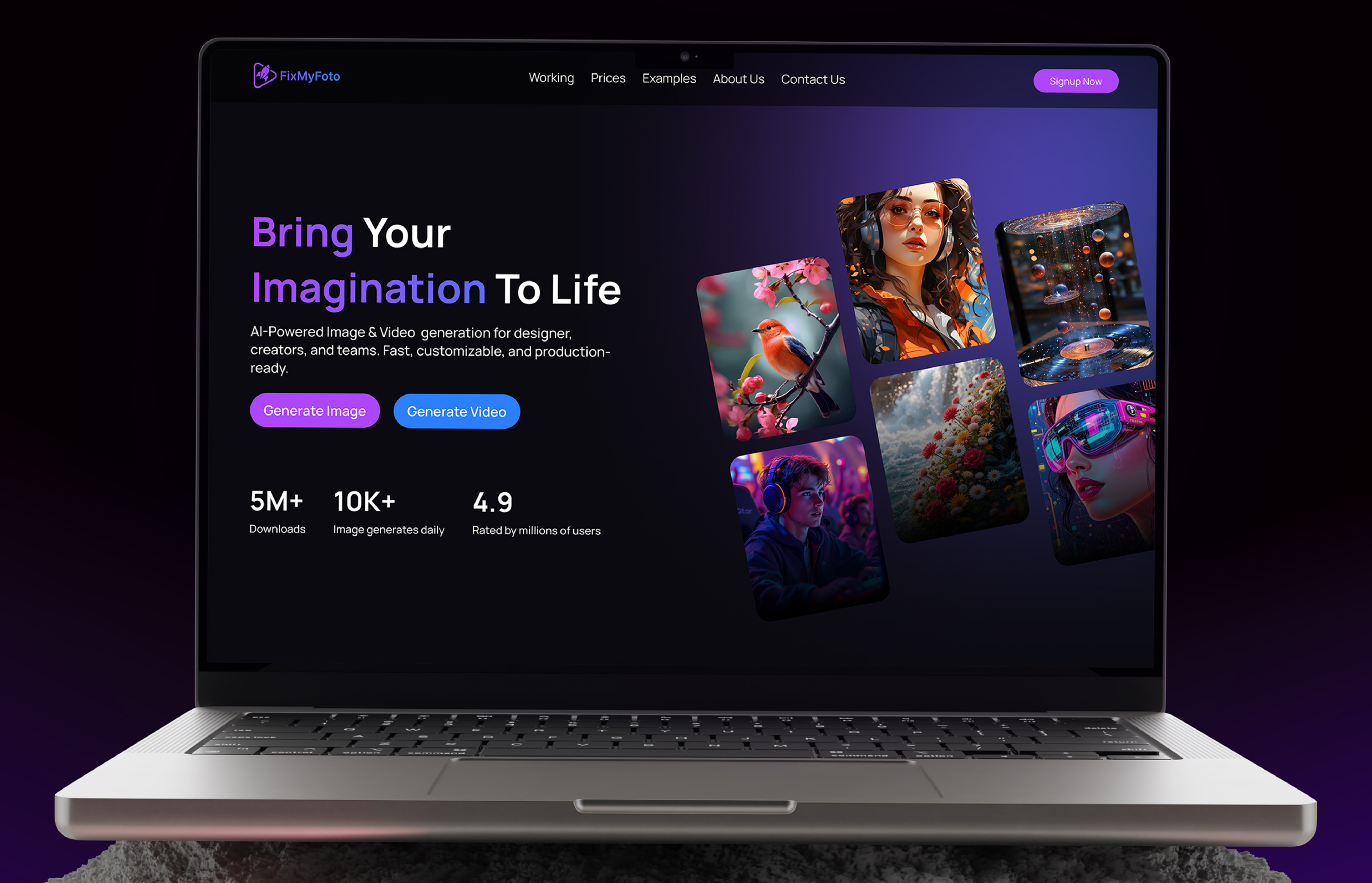 Fixmyfoto landing page