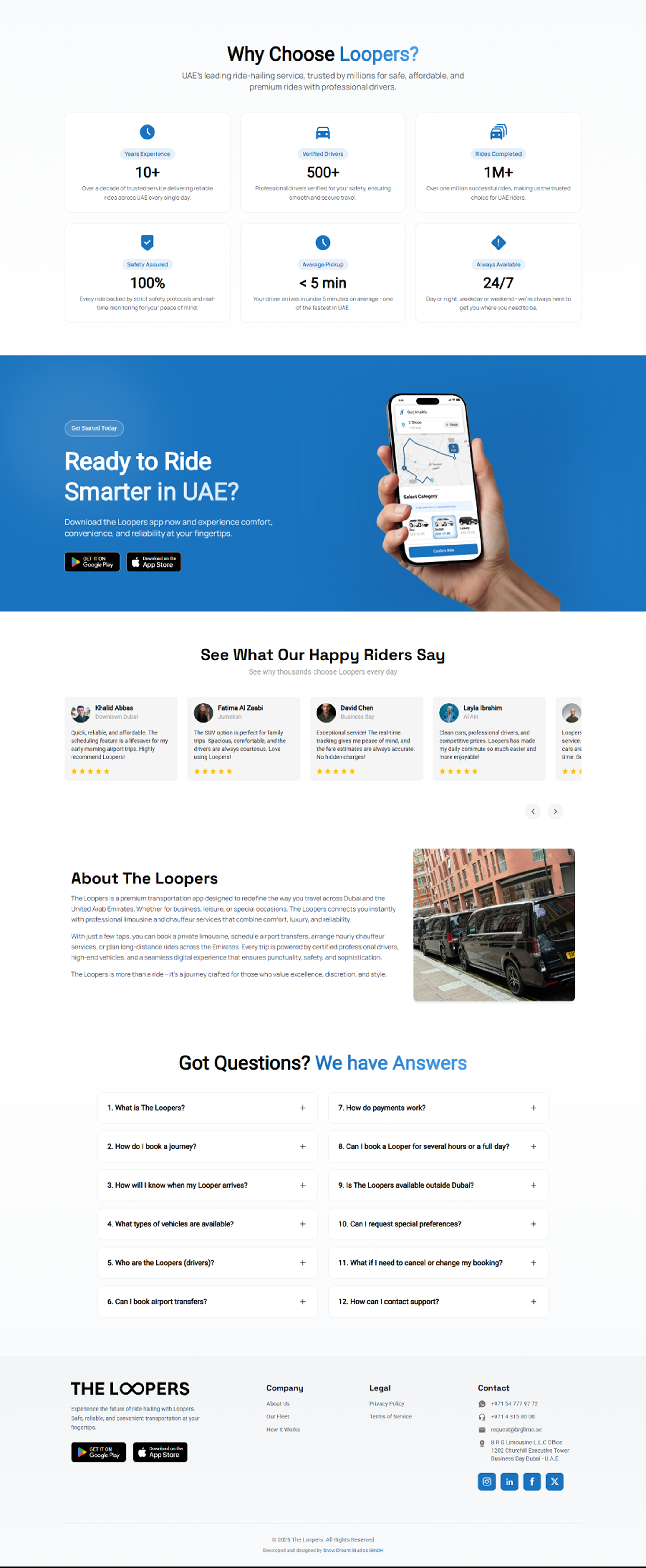 Landing page – right scroll