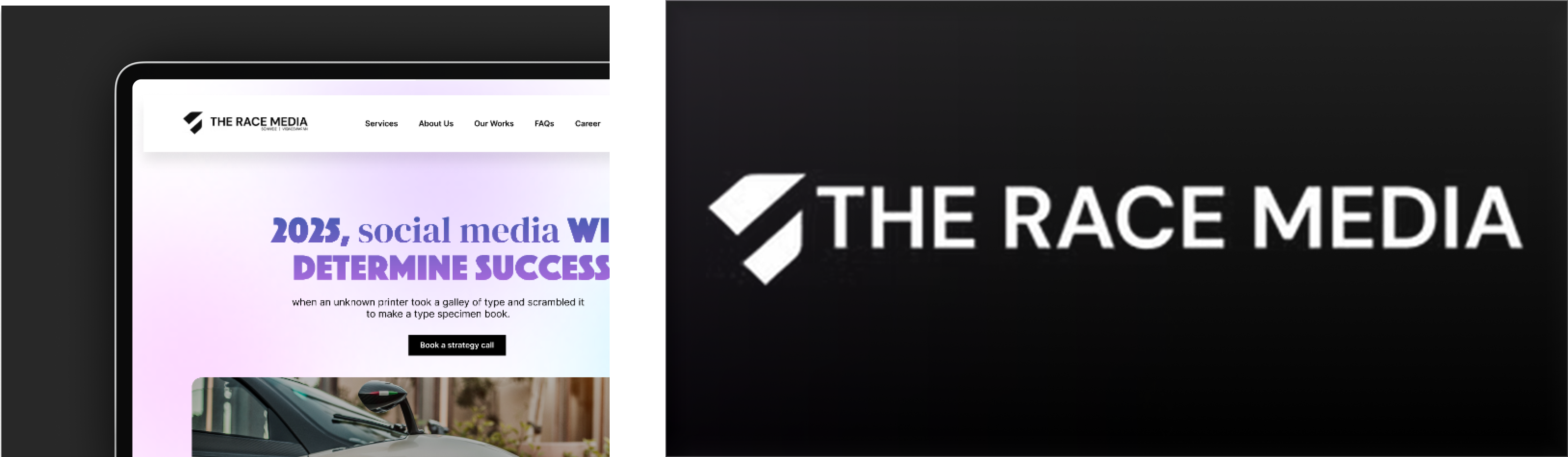 The Race Media branding banner